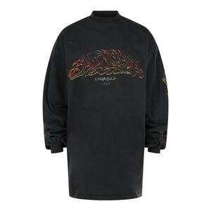 Balenciaga Graphic Long Sleeve T-Shirt Multi Mens